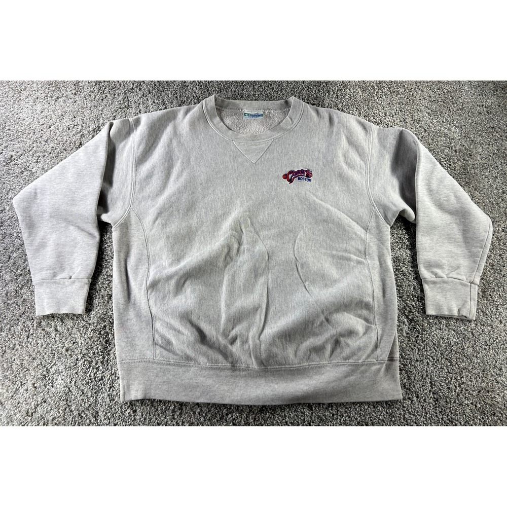 Vintage Discus Athletic Cheers Boston Sweatshirt Gray Mens Large Made in USA *